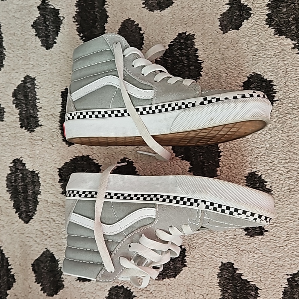 Vans Old Skool Ska-Hi Gray Suede Canvas Shoes Size 1 - Picture 6 of 9